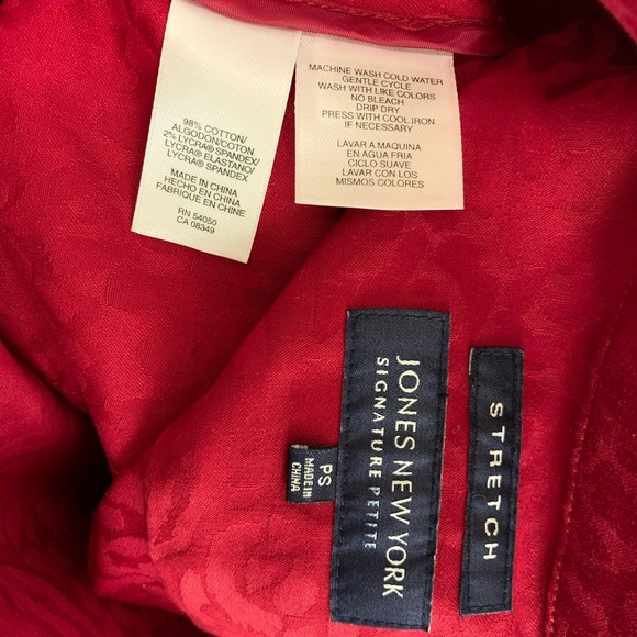 Jones New York Signature Petite Red Jacket Size SP - Picture 7 of 7